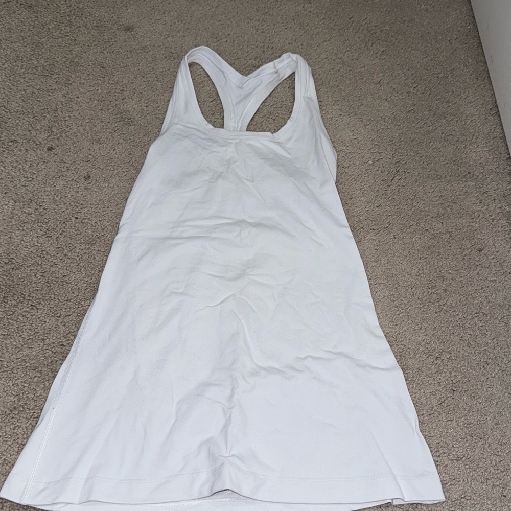 Lululemon white tank top: razor back